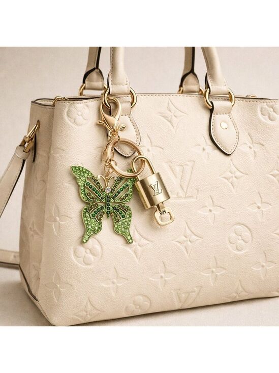 Louis Vuitton Accessories - Authentic Louis Vuitton Gold Padlock & Key🔒 w/ Unbranded Butterfly Keychain